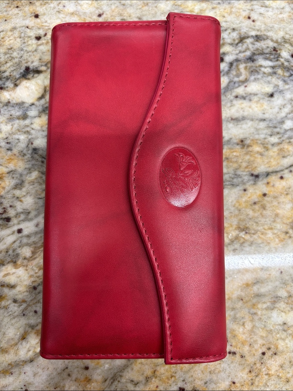 Julia Buxton Red Leather Wallet